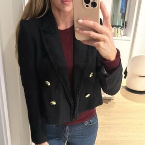 Zara Black Tweed Blazer